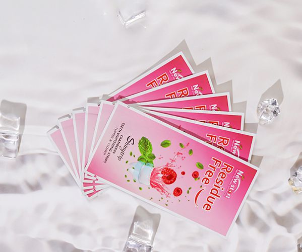 Bandes de blanchiment des dents sans résidus de gel à saveur de canneberge